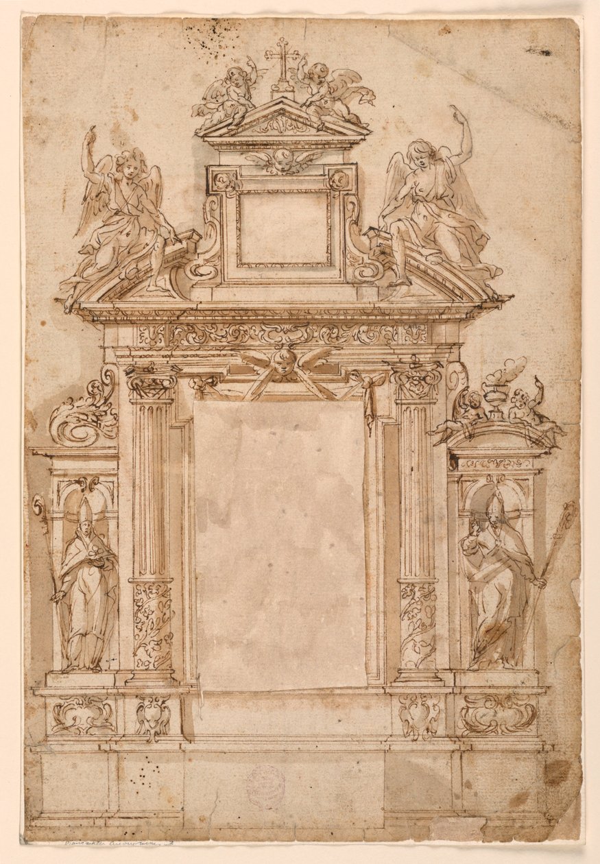 Entwurf für einen Altar mit alternativen Vorschlägen von Unknown artist