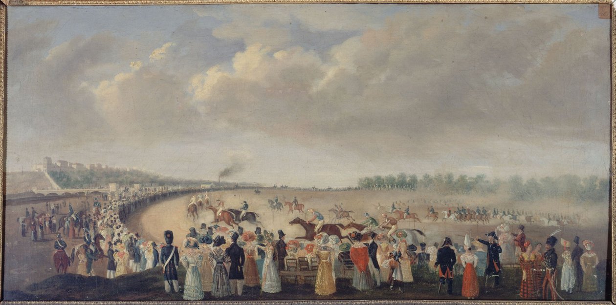 Rennen auf dem Champ-de-Mars, heutiges 8. Arrondissement, um 1830, zwischen 1801 und 1900 von Unknown artist