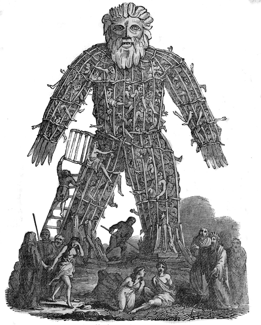 Religion der Gallier: Menschenopfer unter den Galliern von Unknown artist