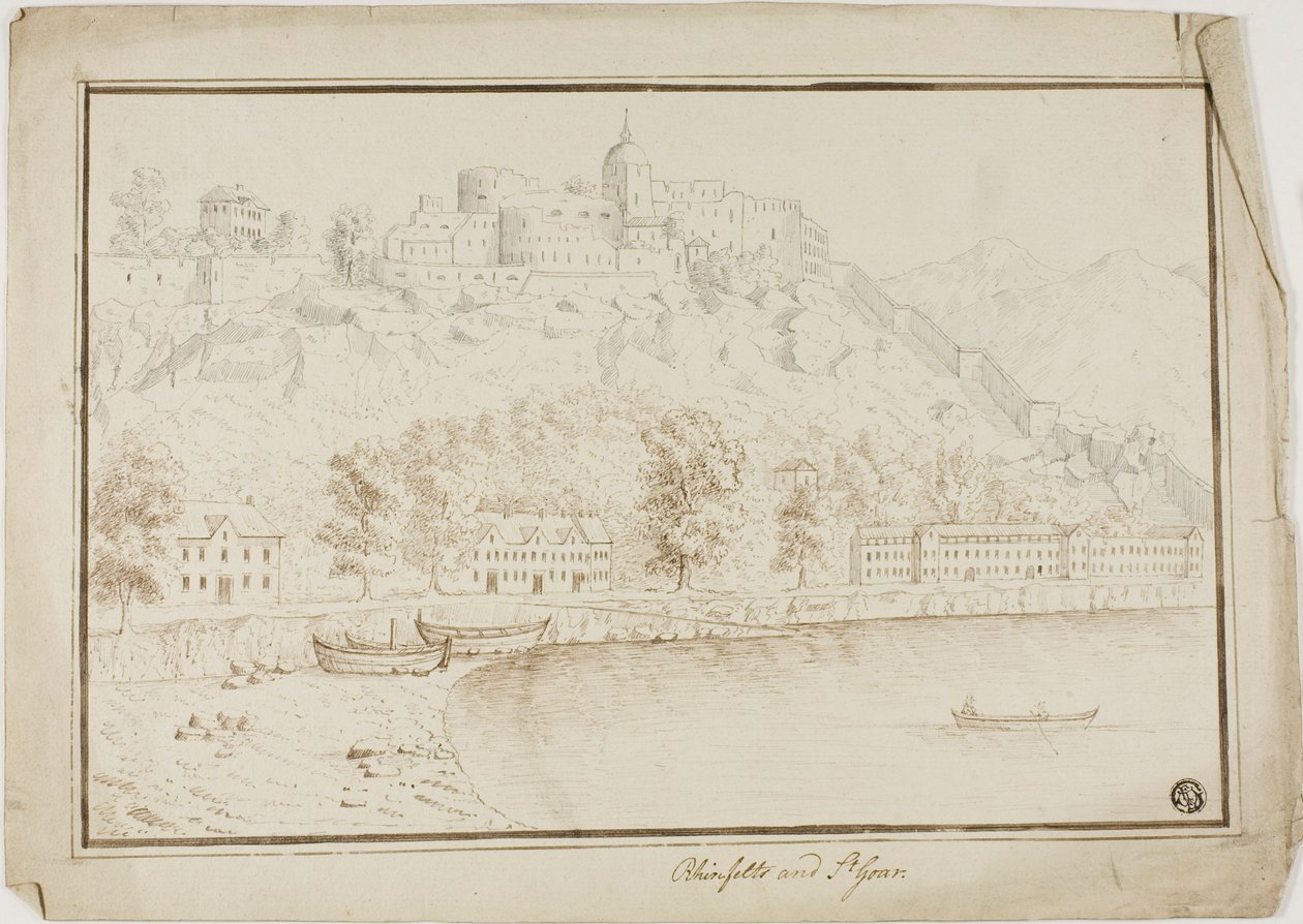 Rheinfels und Sankt Goar von Unknown artist