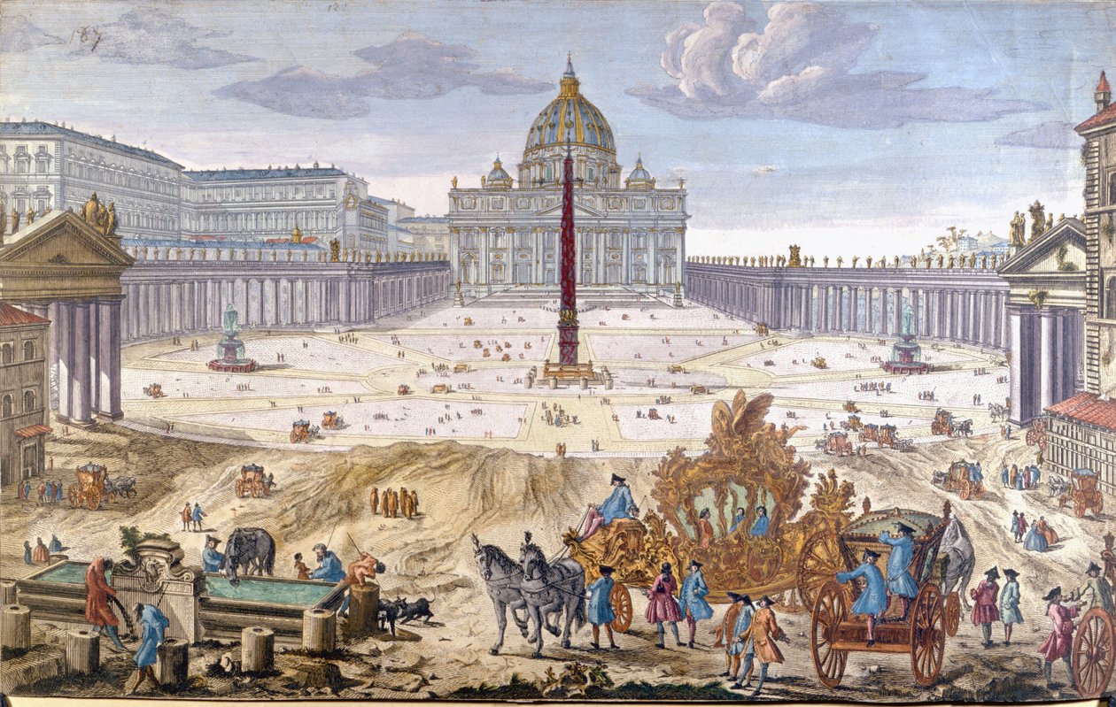 Rom, Petersplatz zu Beginn des 18. Jahrhunderts von Unknown artist