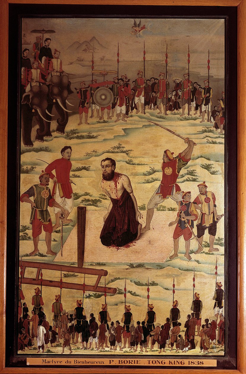 Saint Pierre Dumoulin Borie (Dumoulin-Borie) (1808-1838), katholischer Missionar, Märtyrer in Tonkin im Jahr 1838. Anonymes Gemälde des 19. Jahrhunderts. Paris, Jesuiten-Auslandsmission von Unknown artist