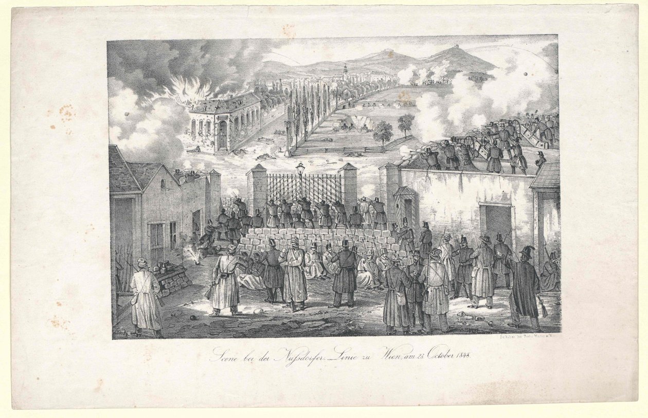 Szene an der Nussdorfer Linie nach Wien von Unknown artist