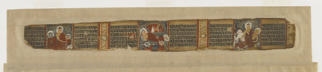 Szenen aus dem Leben Buddhas aus einem Prajna-paramita-Manuskript von Unknown artist