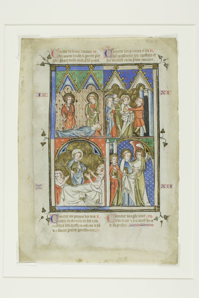 Szenen aus den Wundern des Heiligen Petrus, aus einer Bibel Historiale oder Bildlichen Neuen Testament von Unknown artist