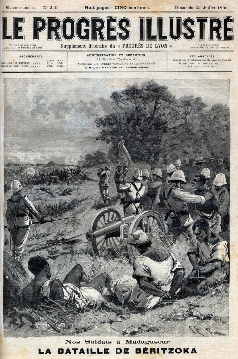 Zweiter Französisch-Madagassischer Krieg (1895) Beritzoka am 30. Juni von Unknown artist