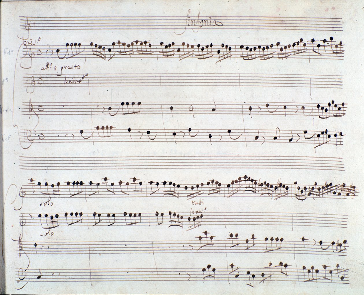 Notenblatt für Die Krönung des Darius von Giuseppe Aldrovandini (1703) von Unknown artist