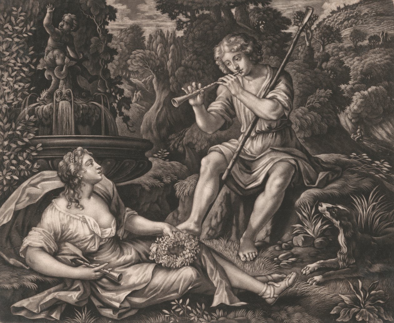 Hirte und Hirtin von Unknown artist