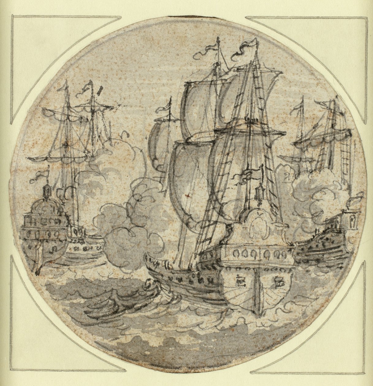 Schiff unter Segeln von Unknown artist