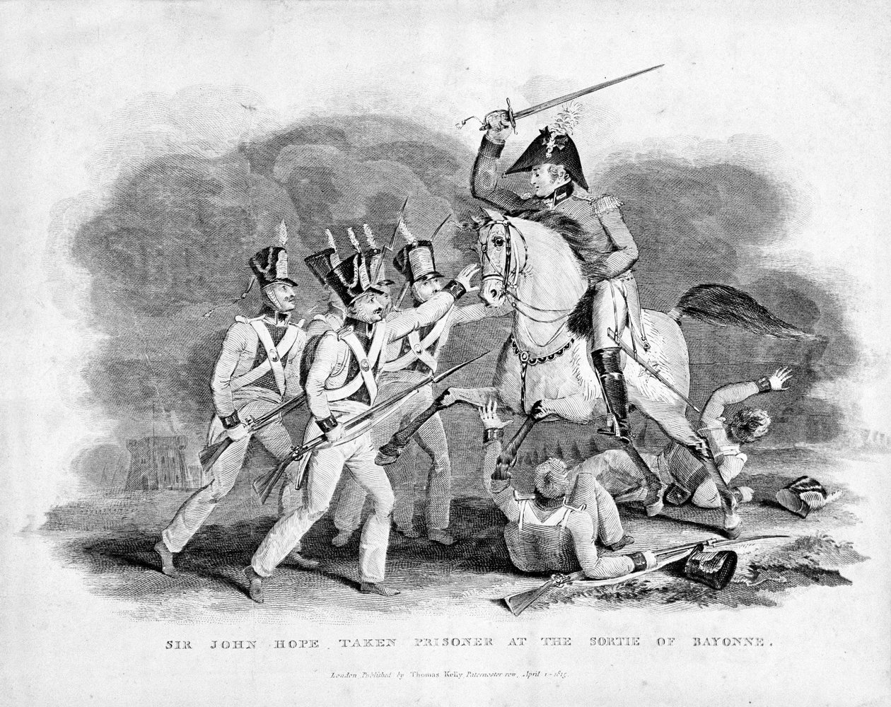 Sir John Hope als Gefangener bei der Ausfall von Bayonne von Unknown artist