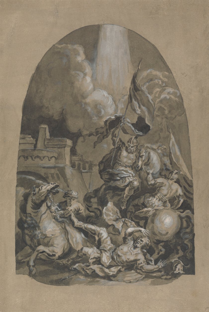 Skizze für das Ölgemälde "Die Bekehrung des Heiligen Paulus" von Unknown artist