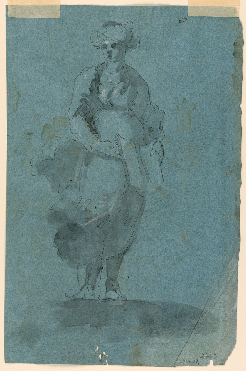 Skizzen A) Sibylle (?); B) St. Johannes predigend von Unknown artist