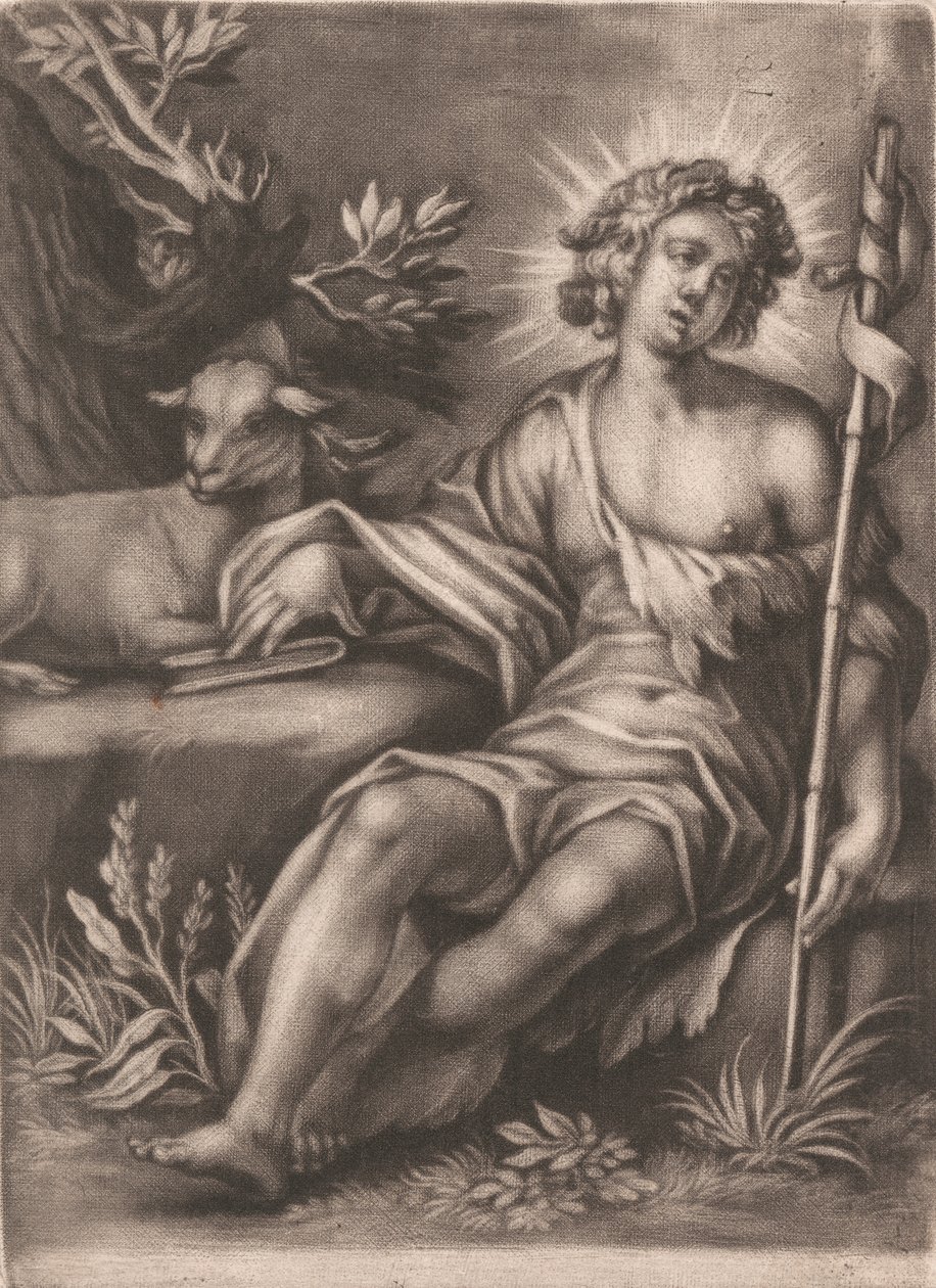 St. Johannes mit dem Lamm von Unknown artist