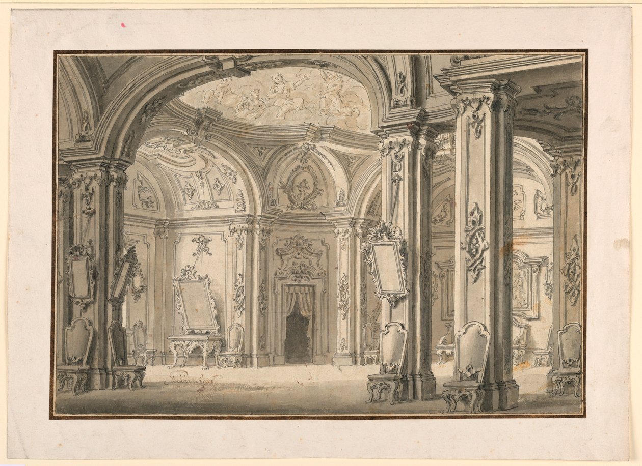 Bühnenbild: Galerie in einem Palast von Unknown artist