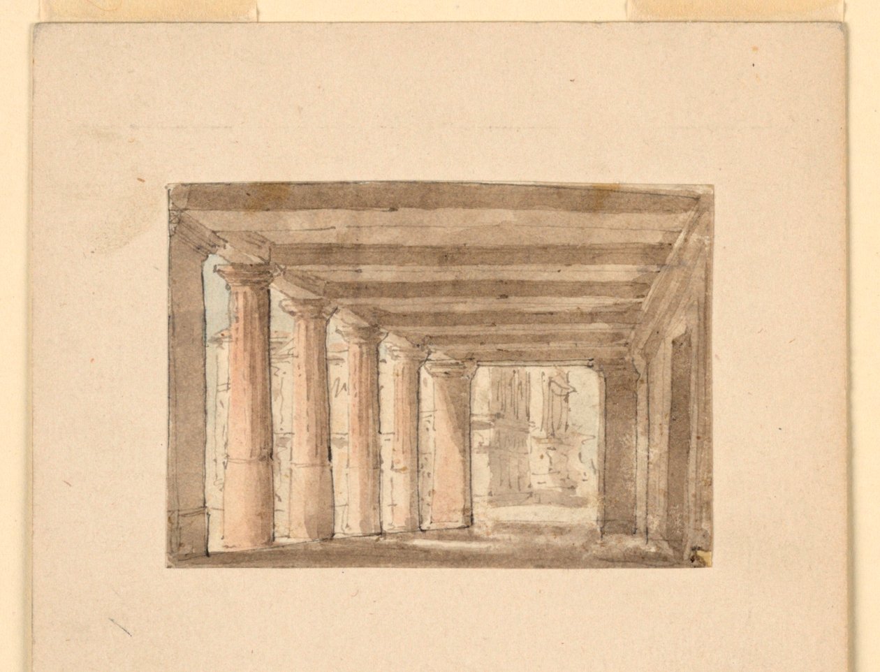 Bühnenbild, Portikus von Unknown artist