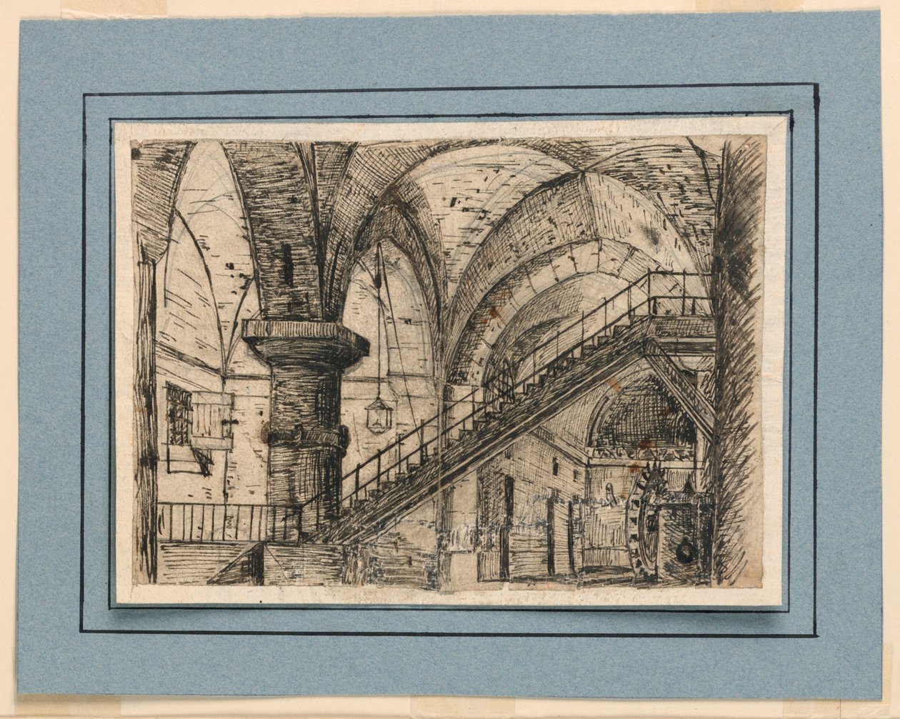 Bühnenbild, Gefängnisinnenraum von Unknown artist