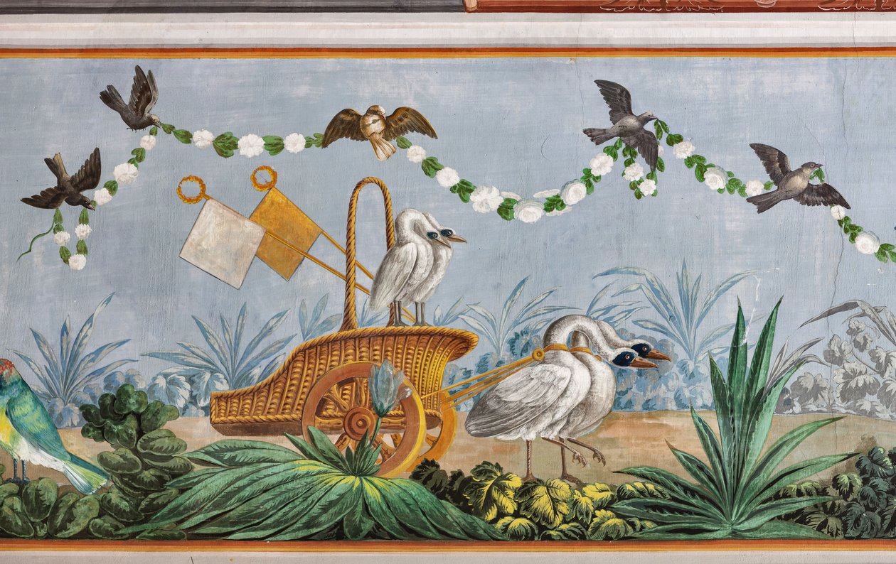 Schwäne und andere Vögel (Detail) von Unknown artist