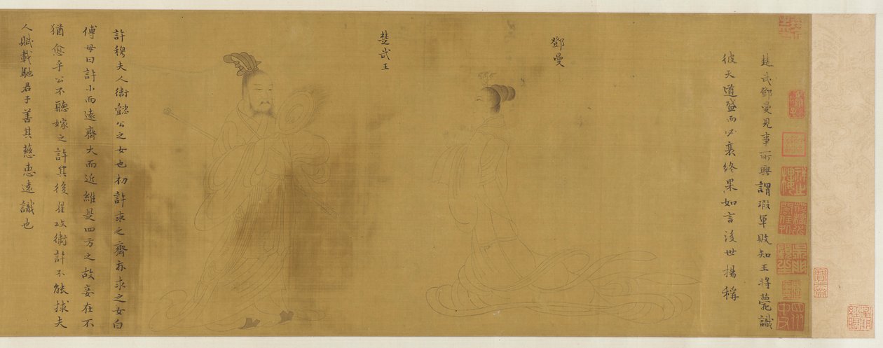 Zehn Figuren von Männern und Frauen von Rang von Unknown artist