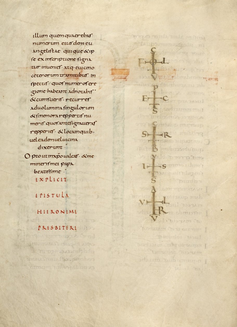 Textseite mit Monogramm von Unknown artist