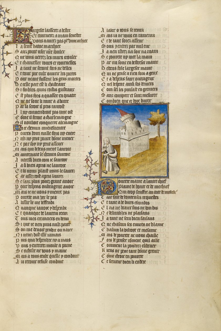 Das Schloss der Großzügigkeit stürzt auf dem Weg vor der Personifikation der Armut ein von Unknown artist