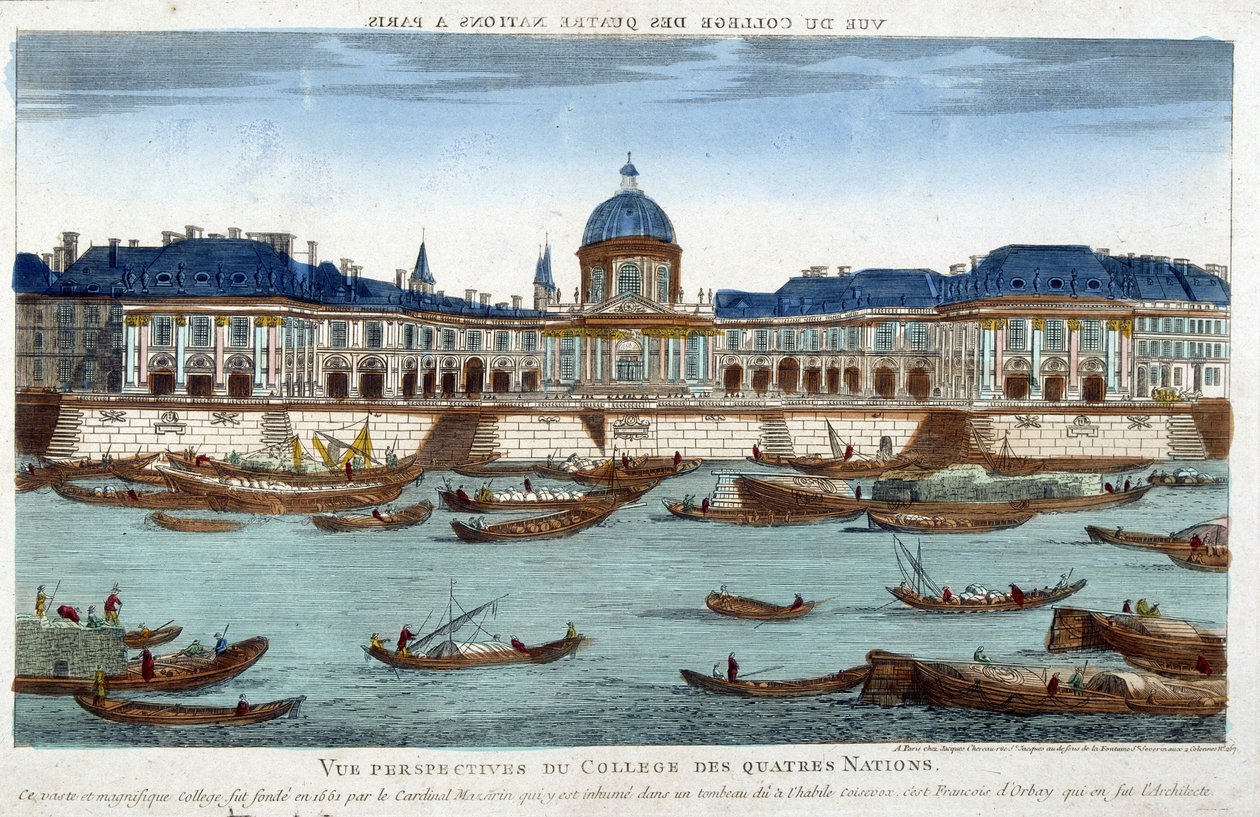 Das Collège des Quatre Nations - Gravur von Unknown artist