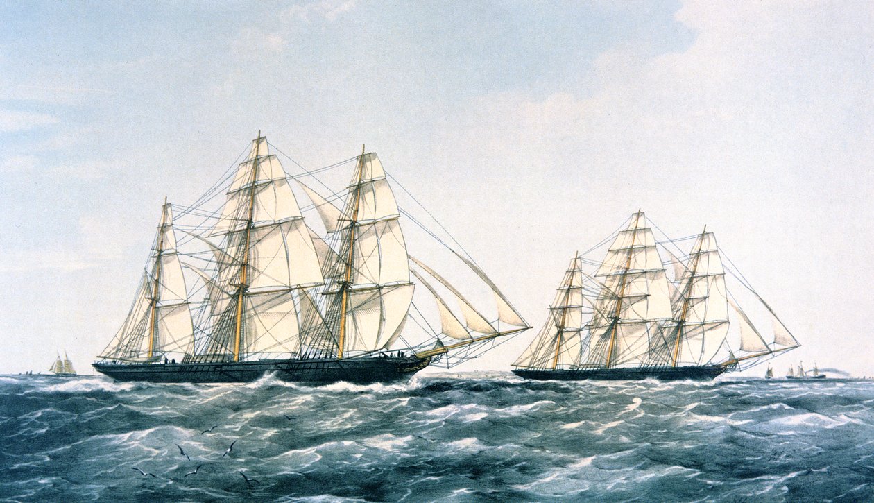 Das große Klipperschiff-Rennen von 1866 zwischen der 