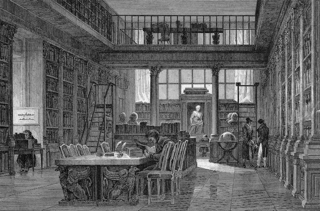 Das Institut de France in Paris - Lesesaal des INSTITUT DE FRANCE von Unknown artist