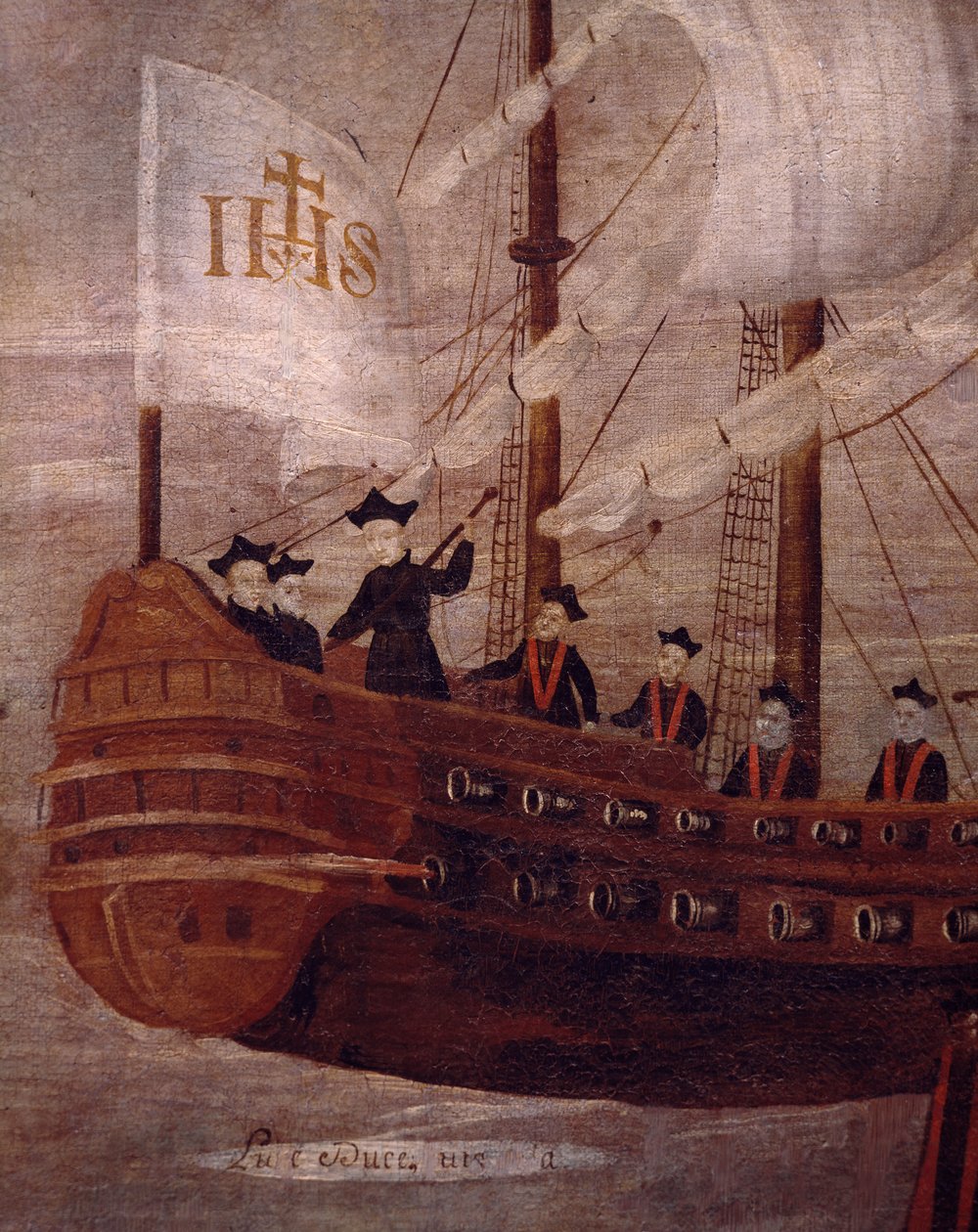 Die Jesuiten kommen mit dem Schiff vor der Küste von Neugranada an von Unknown artist