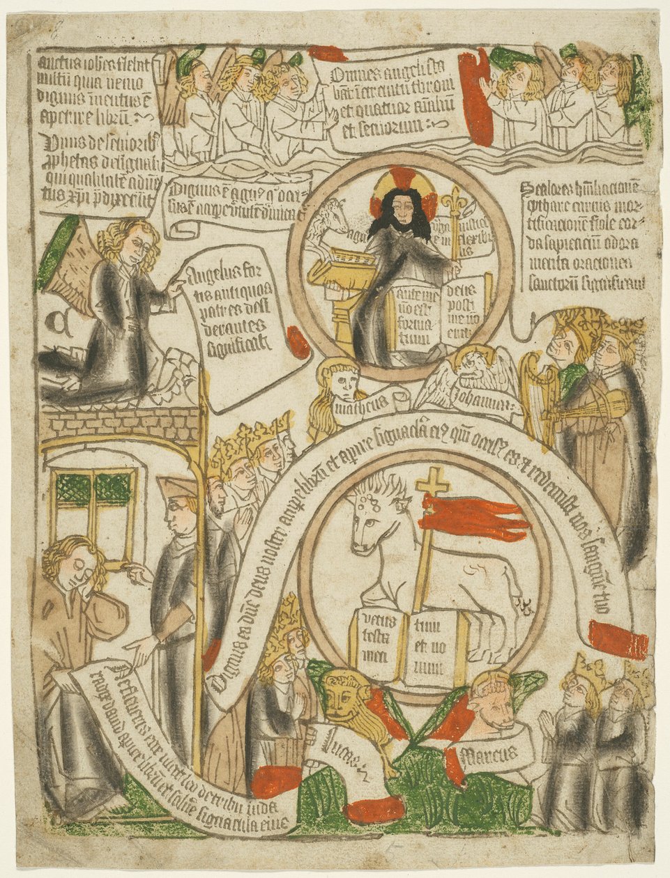 Das Lamm empfängt das versiegelte Buch, Folio C aus Die Apokalypse von Unknown artist