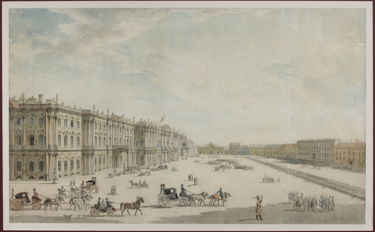 Der Palastplatz in Sankt Petersburg von Unknown artist