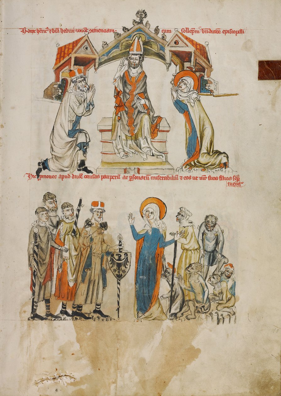 Das Keuschheitsgelübde; Heilige Hedwig hilft den Armen und Kranken von Unknown artist