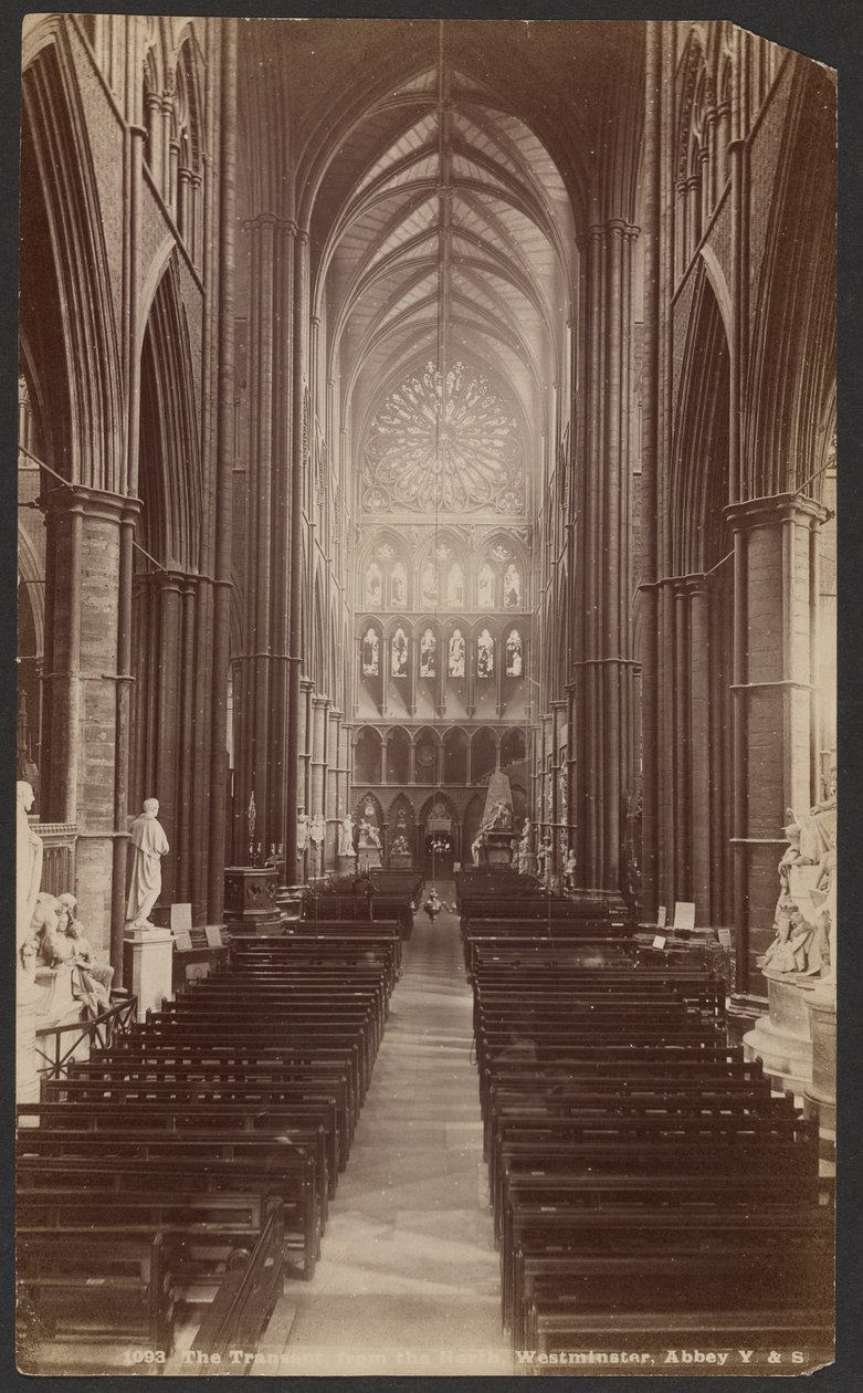 Das Querschiff von Norden, Westminster Abbey von Unknown artist