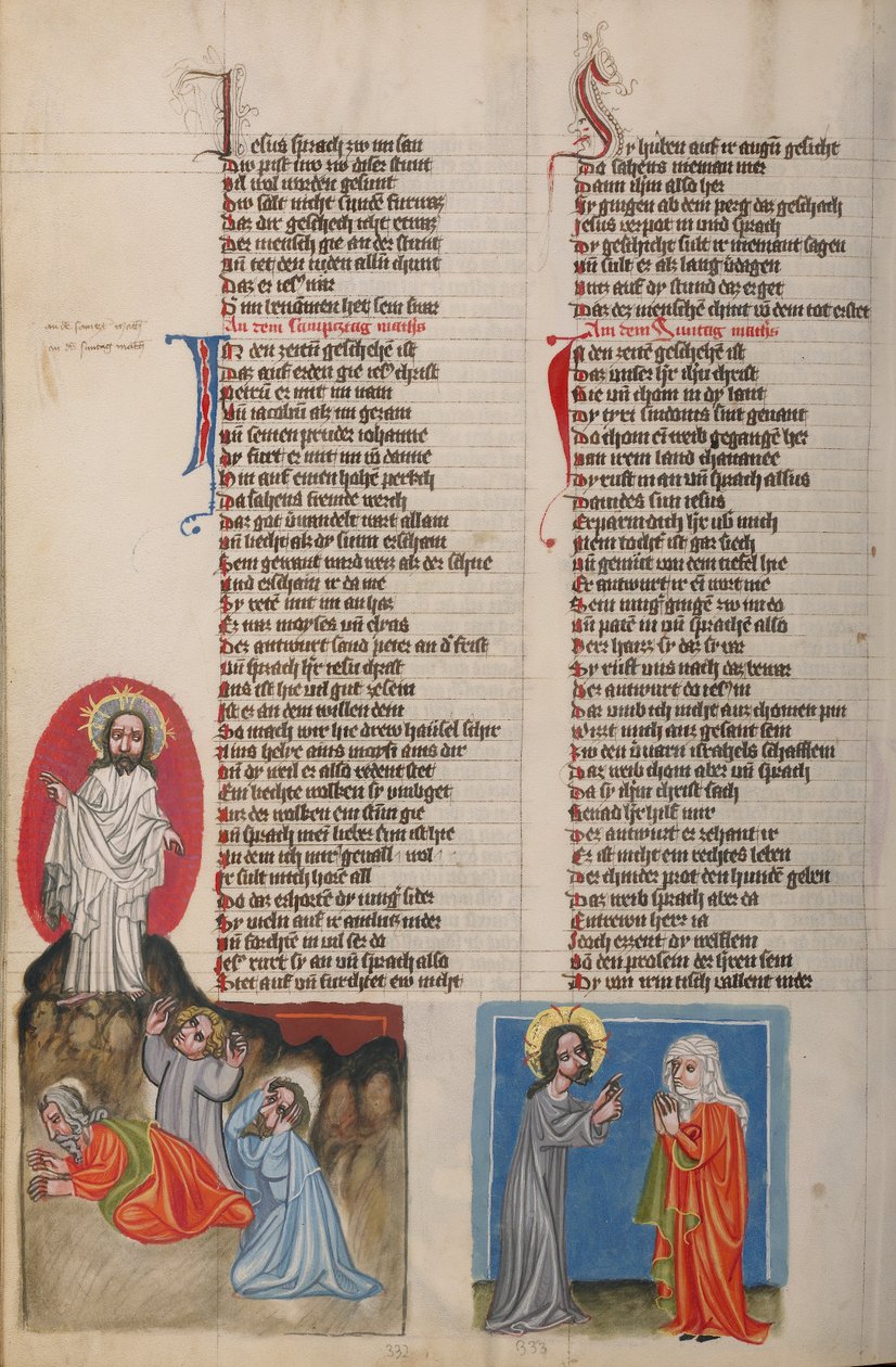Die Verklärung; Jesus vor der syrophönizischen Frau von Unknown artist