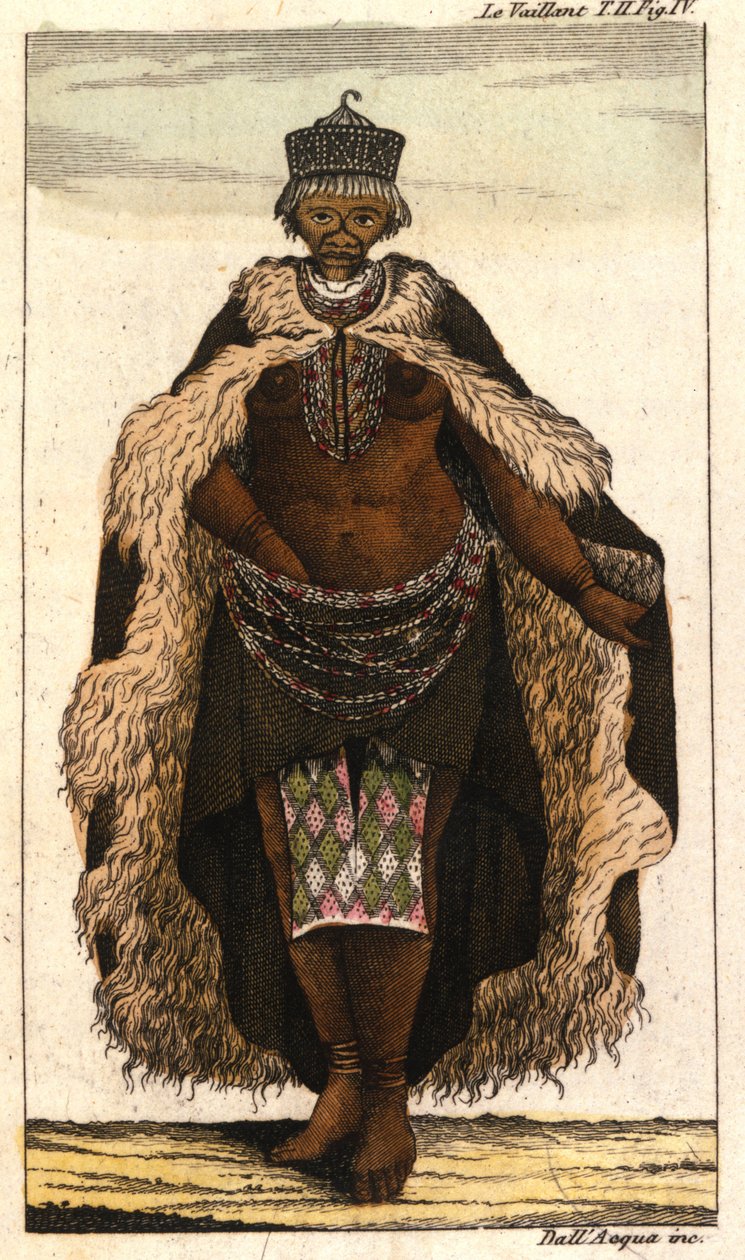 Die Venus Hottentote, Bochiman-Frau (Die Hottentotten-Venus) Gravur aus einem Reisebuch von 1820. Mailänder von Unknown artist