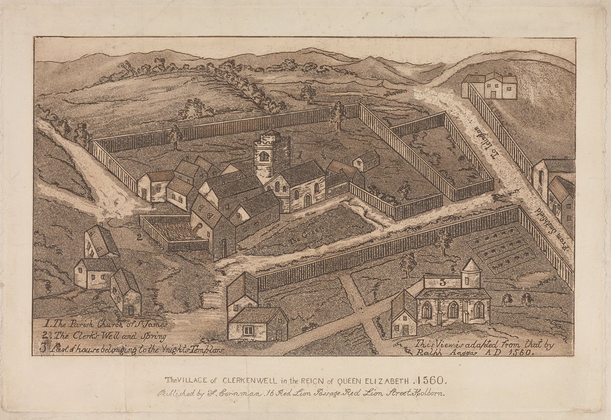 Das Dorf Clerkenwell in der Regierungszeit von Königin Elisabeth, 1560 von Unknown artist