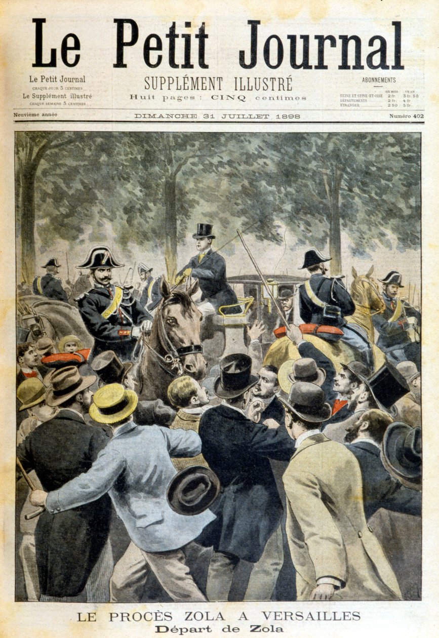 Der Zola-Prozess in Versailles - in „Le Petite Journal“ vom 31.07.1898 von Unknown artist