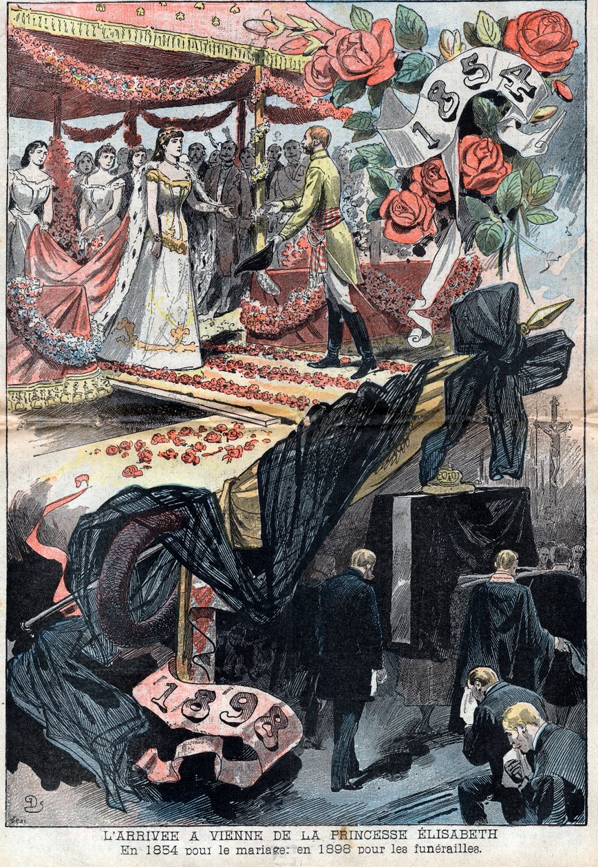 Die Ankunft von Elisabeth von Wittelsbach in Wien von Unknown artist