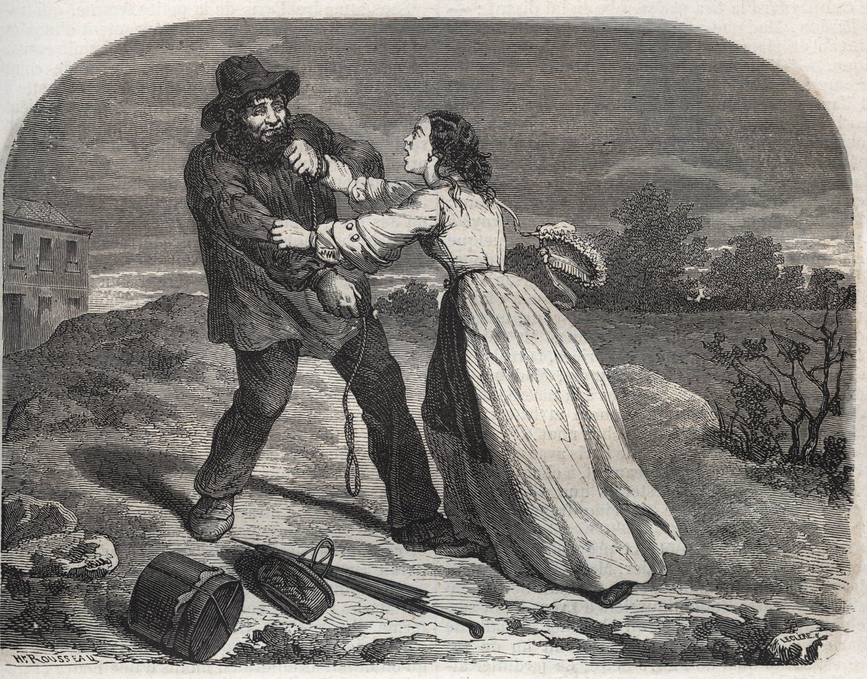 Der Mörder des guten Martin Dumollard (1810-1862), Serienmörder des 19. Jahrhunderts, im Ain von Unknown artist