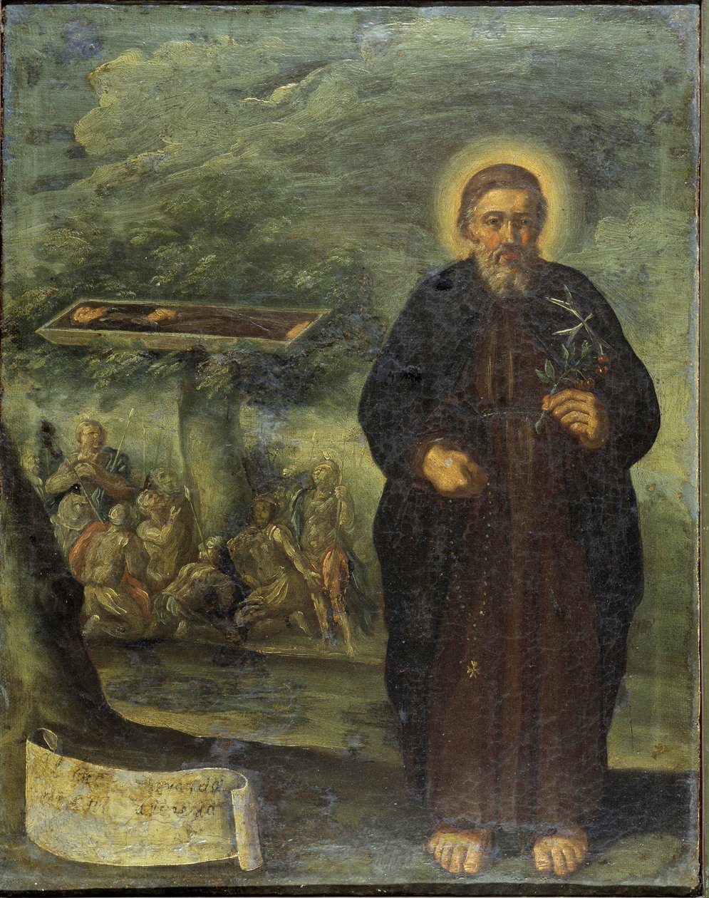 Der selige Gerard Mecatti. Porträt von Bruder Gerard genannt Gerard Tenque, Gründer der Krankenhausbruderschaft von Jerusalem (die Hospitäler des Heiligen Johannes), die zum Orden von Malta wurde. Anonymes Gemälde der neapolitanischen Schule von Unknown artist
