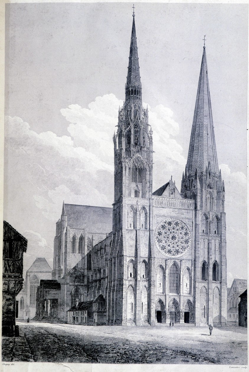 Die Kathedrale von Chartres - Gravur von Unknown artist