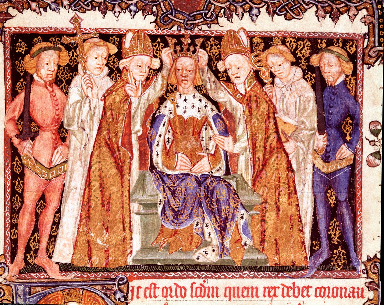 Die Krönung eines Königs (wahrscheinlich König Richard II. von England) von Unknown artist