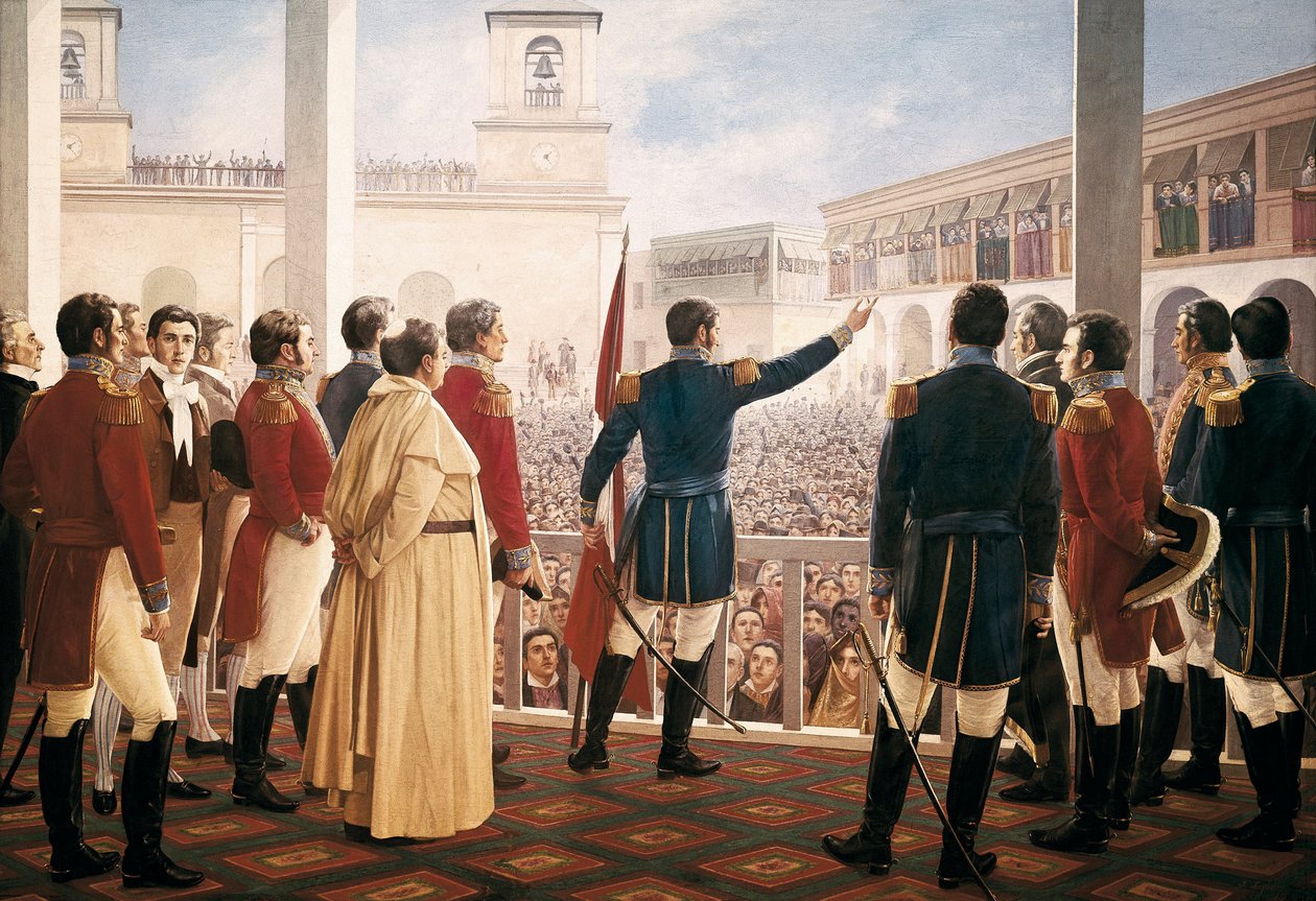 Die Unabhängigkeitserklärung von Peru von Unknown artist