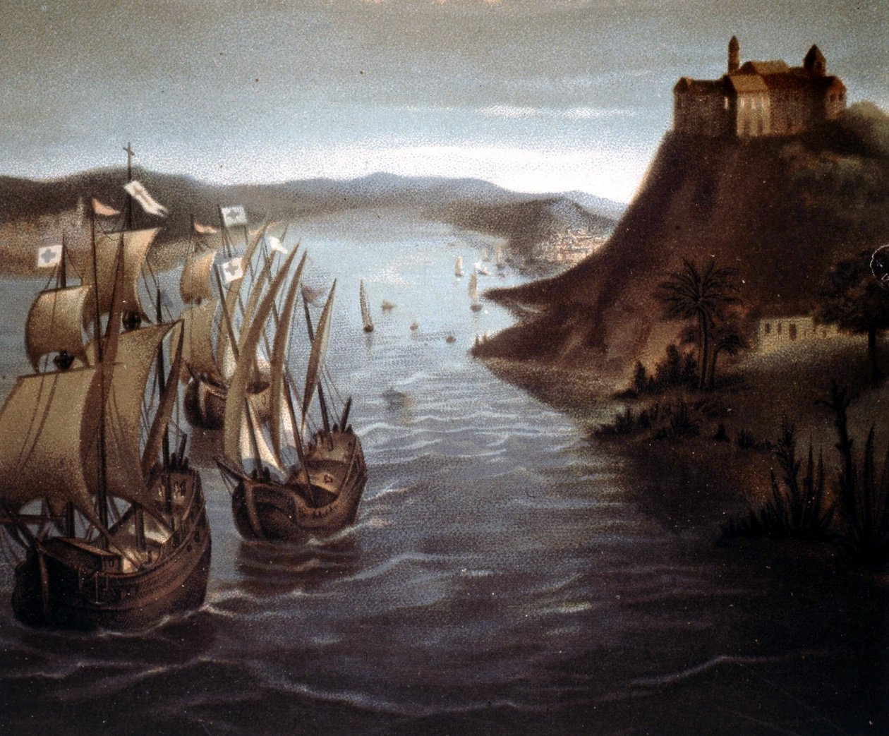 Die Abreise von Christoph Kolumbus aus Palos von Unknown artist