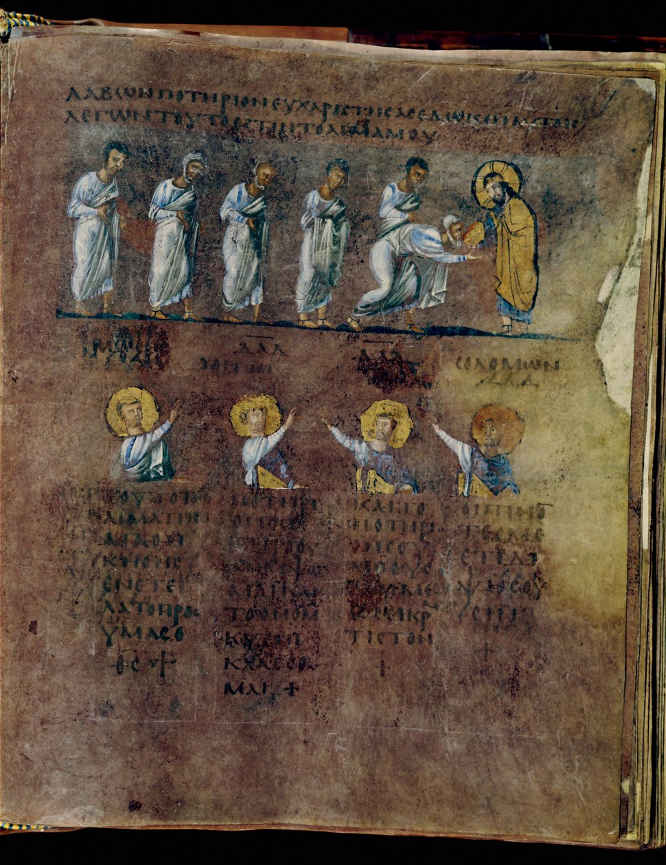Der Purpur-Codex Rossanensis, 6. Jahrhundert von Unknown artist
