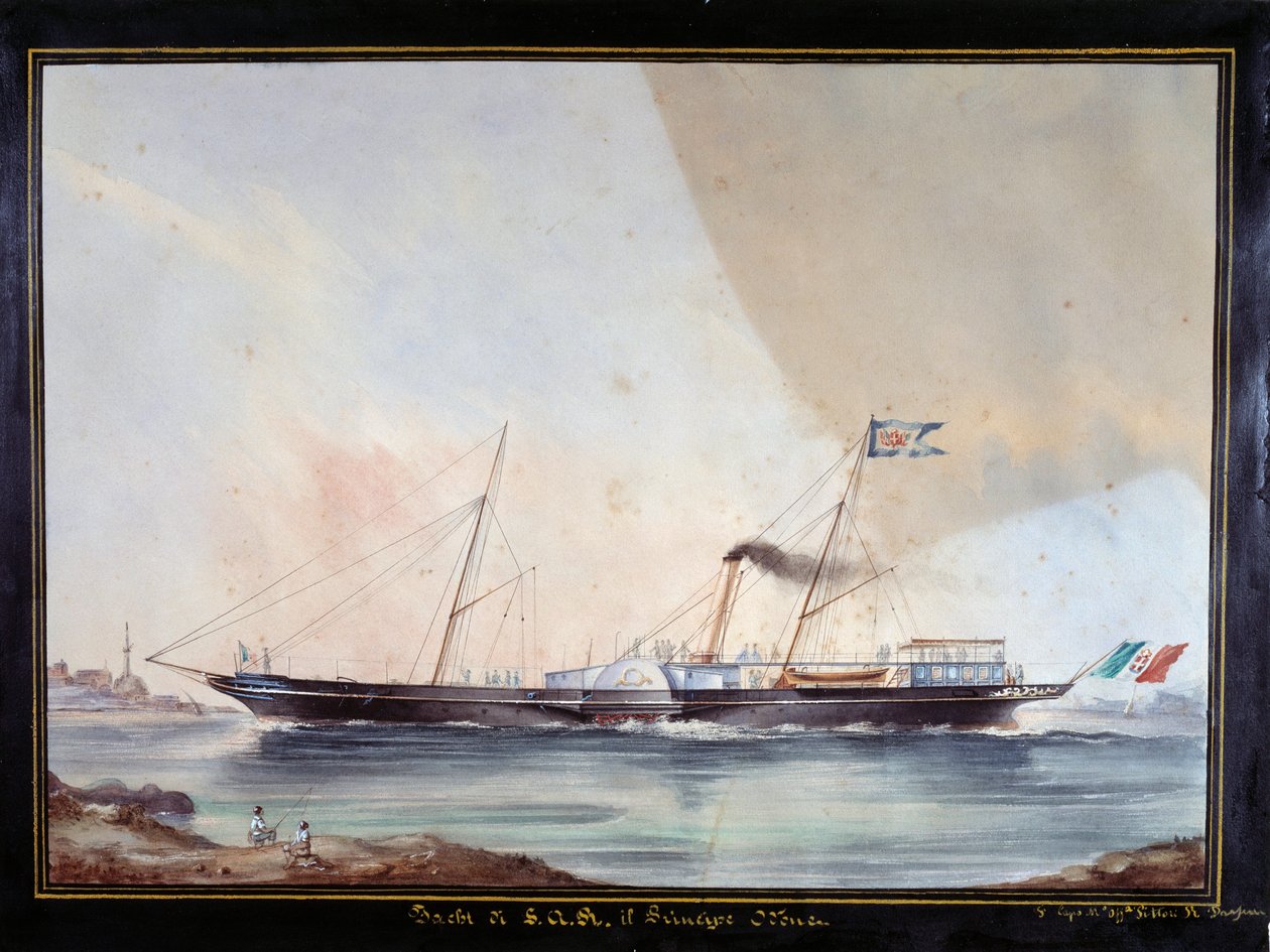 Die Yacht von Prinz Oddone, Herzog von Montferrat von Unknown artist