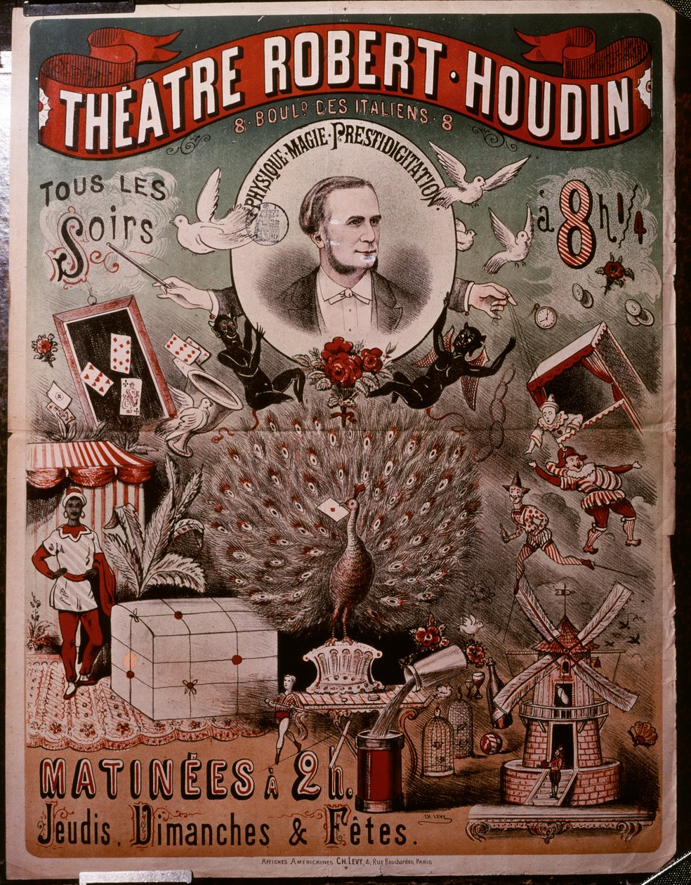 Theater Robert Houdin Plakat, ca. 1860-75 von Unknown artist