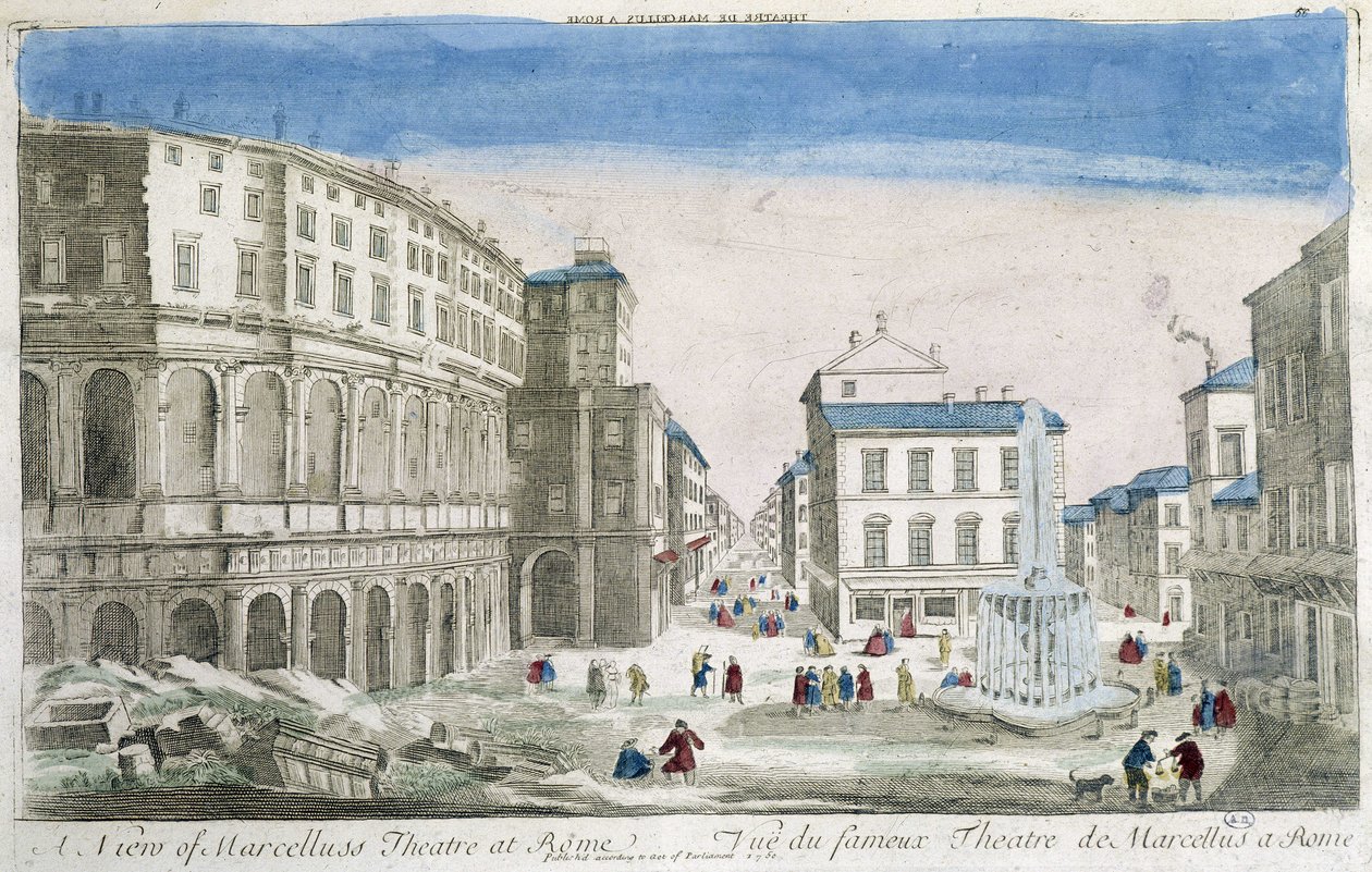Theater des Marcellus in Rom - Optische Ansicht von Unknown artist
