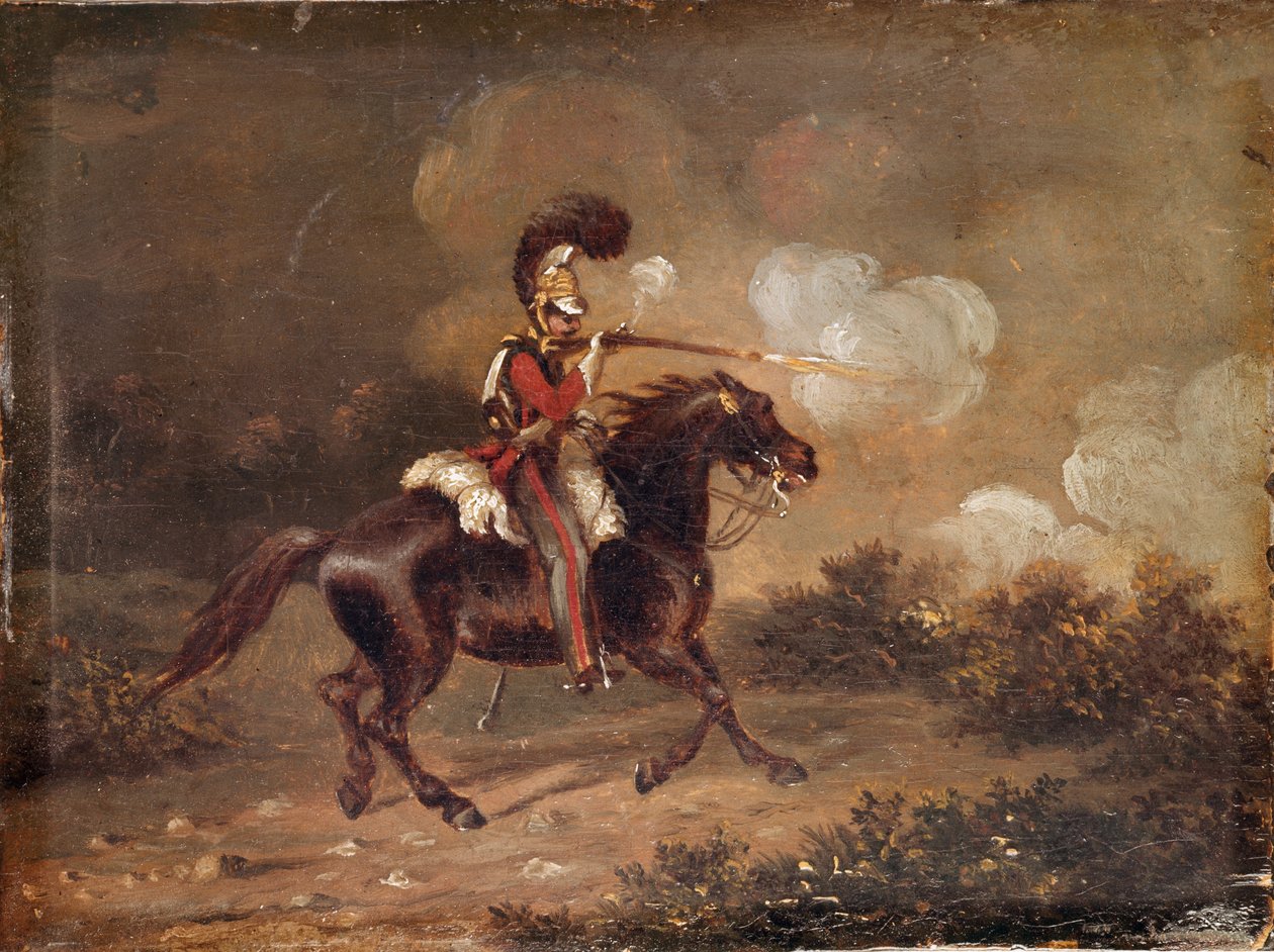 Reiter der 1. Life Guards, der eine Karabiner abfeuert von Unknown artist