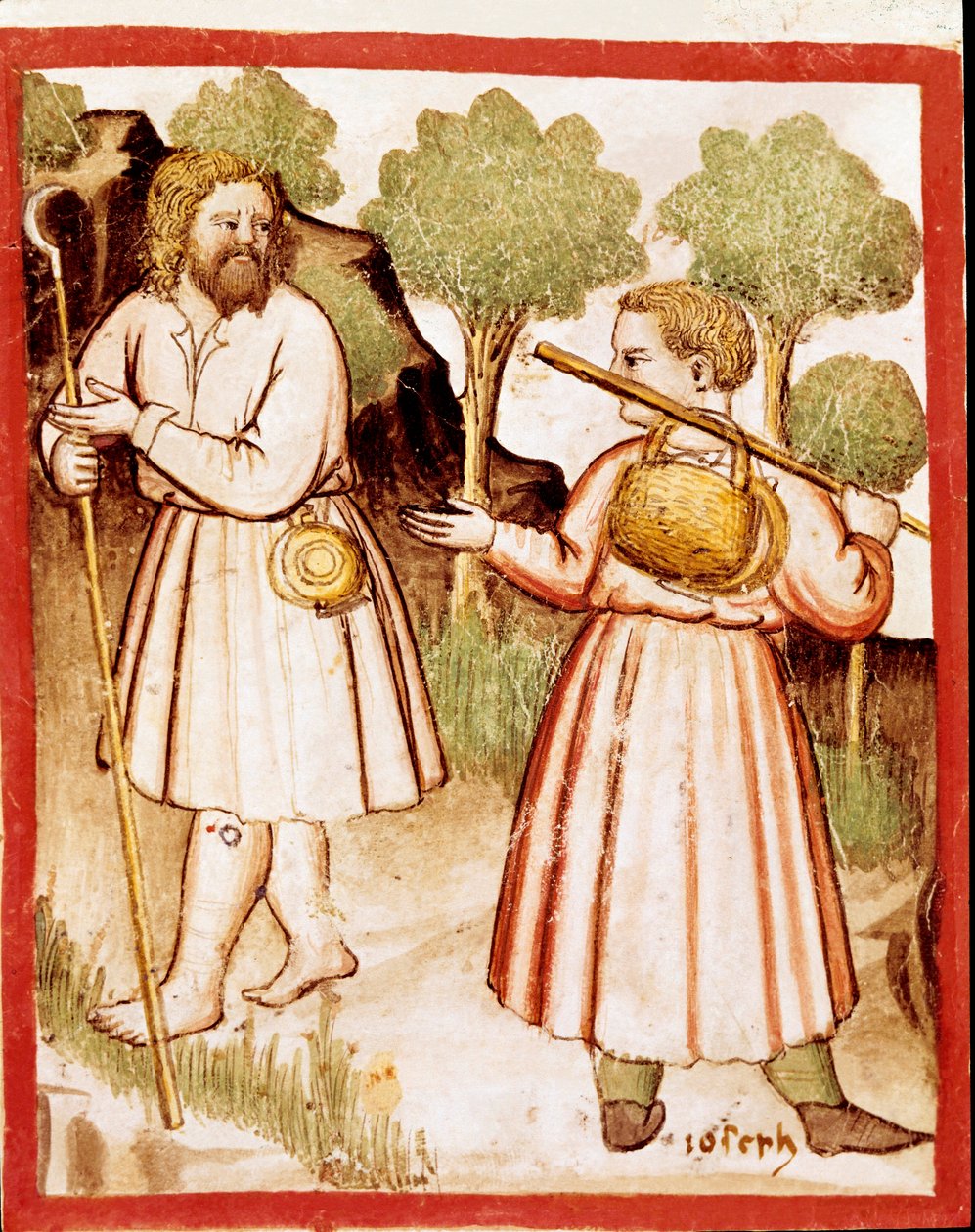 Zwei Miniaturschäfer aus dem Codex 212 von Unknown artist