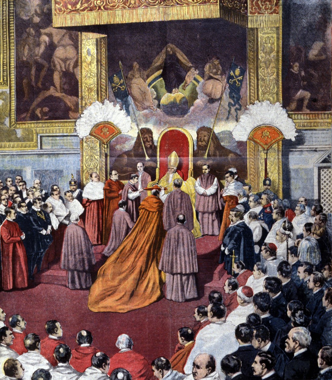 Konsistorium im Vatikan unter Vorsitz von Papst Leo XIII von Unknown artist